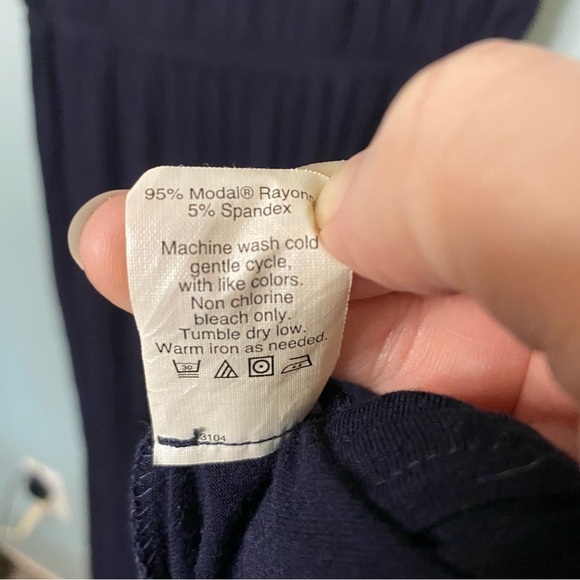 J Crew Navy Blue Jersey Knit Maxi Dress Keyhole Cutout Women's Size L - Picture 10 of 10